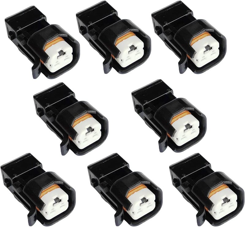 DEVMO 8Pcs Fuel Injector Connectors Adapter Plug LS1 EV1 to EV6 EV14 USCAR LS2 LS3 LSX LT1 Fuel Injector Connectors Adapter - Image 1